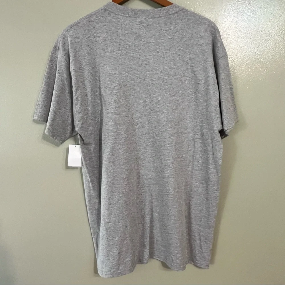 Fruit Lum VTG 2000 Gray Cat In Glasses Graphic T-Shirt Womens Cotton L NWT